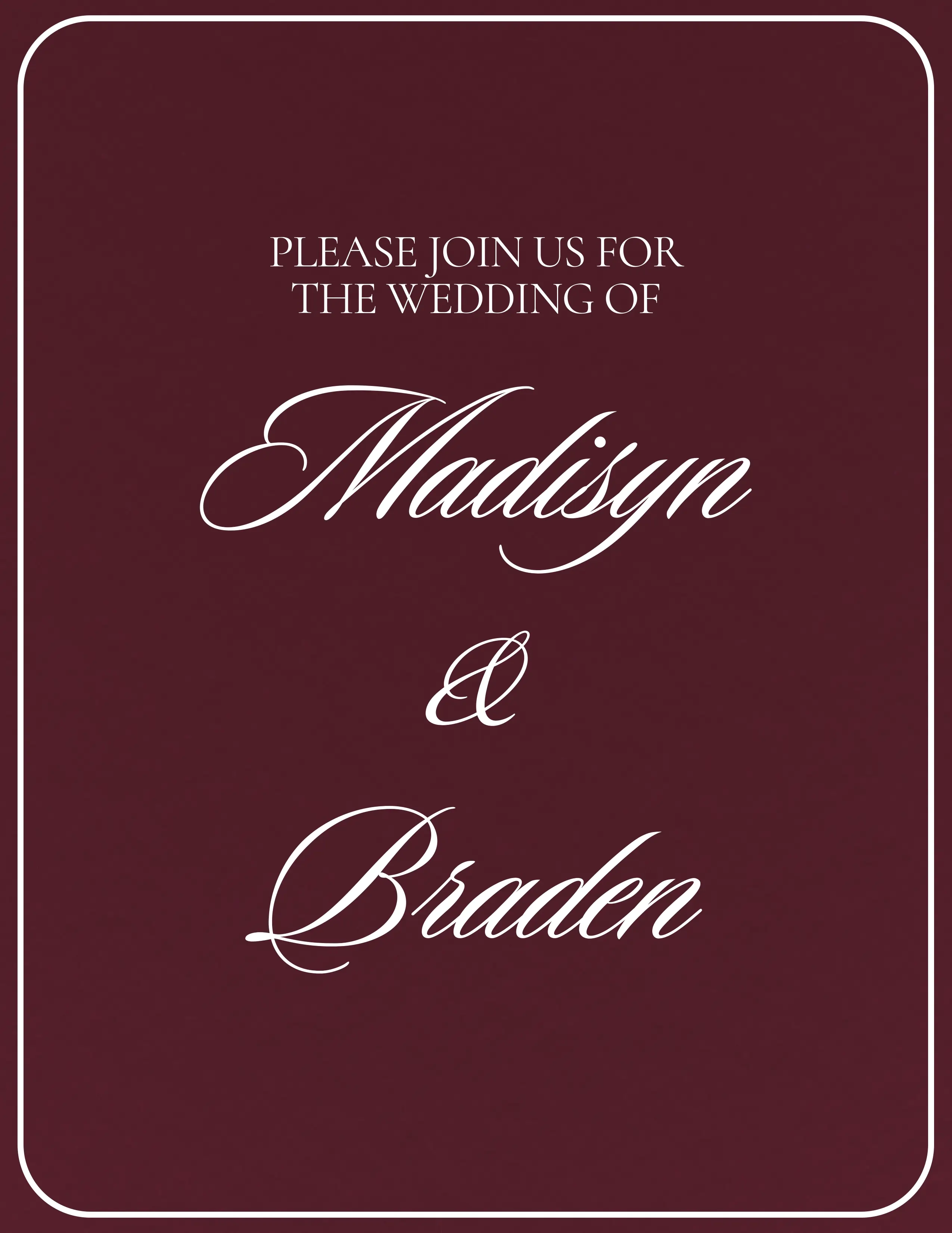 Wedding invitation 1